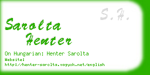 sarolta henter business card